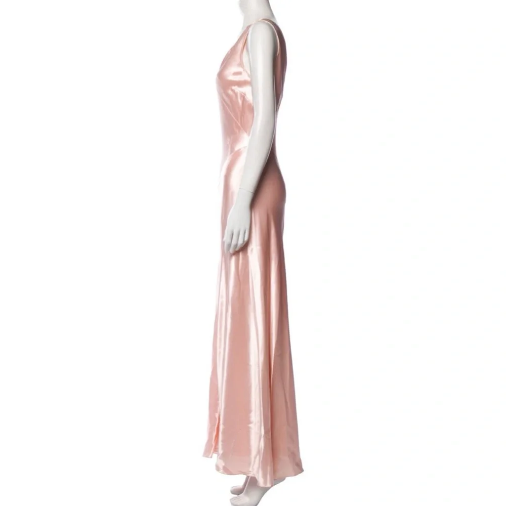 RALPH LAUREN COLLECTION PINK SILK DRESS - Picture 2 of 11